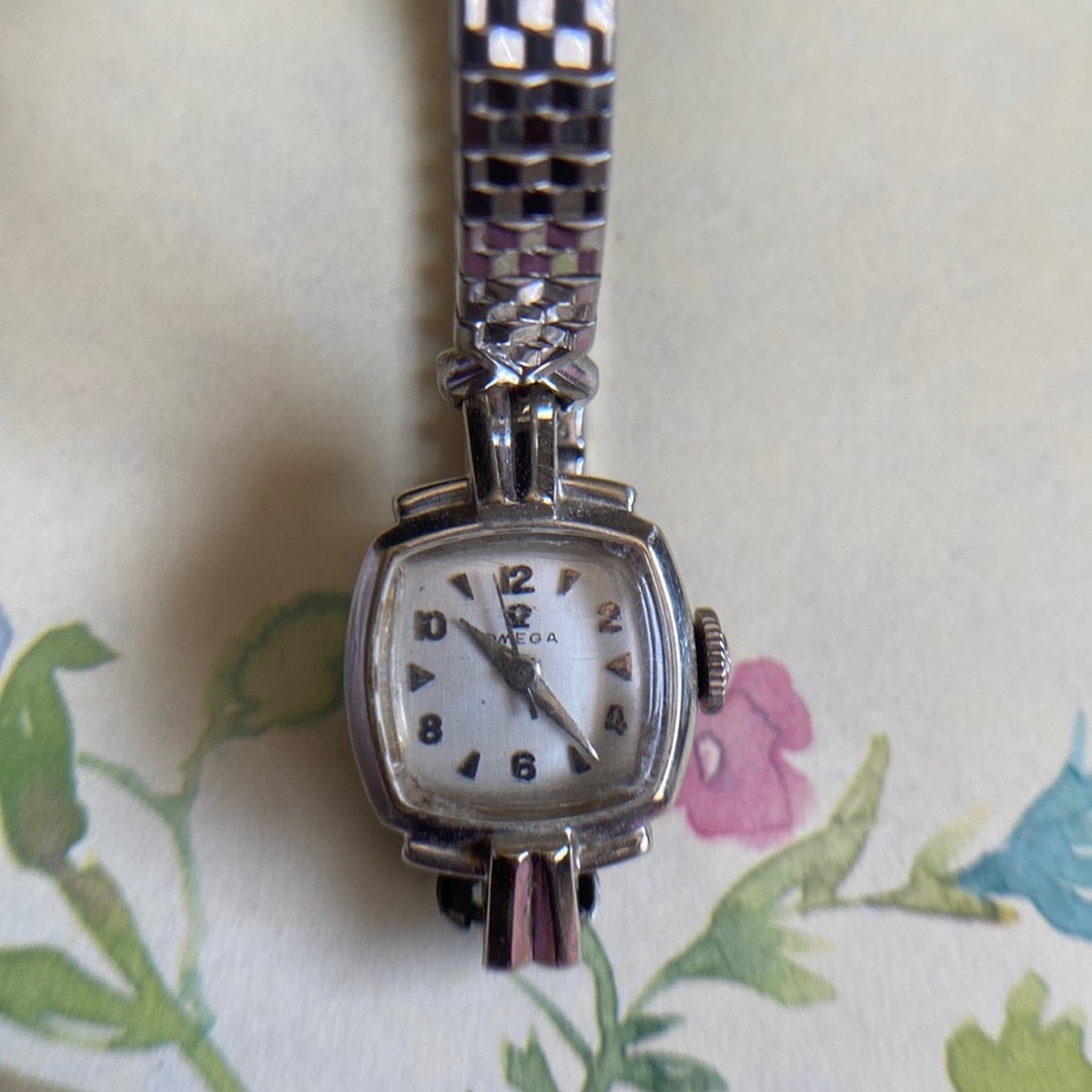 Authentic Omega Vintage 14K White GF Band Manualwind Cocktail Ladies Watch Runs! - Picture 7 of 11